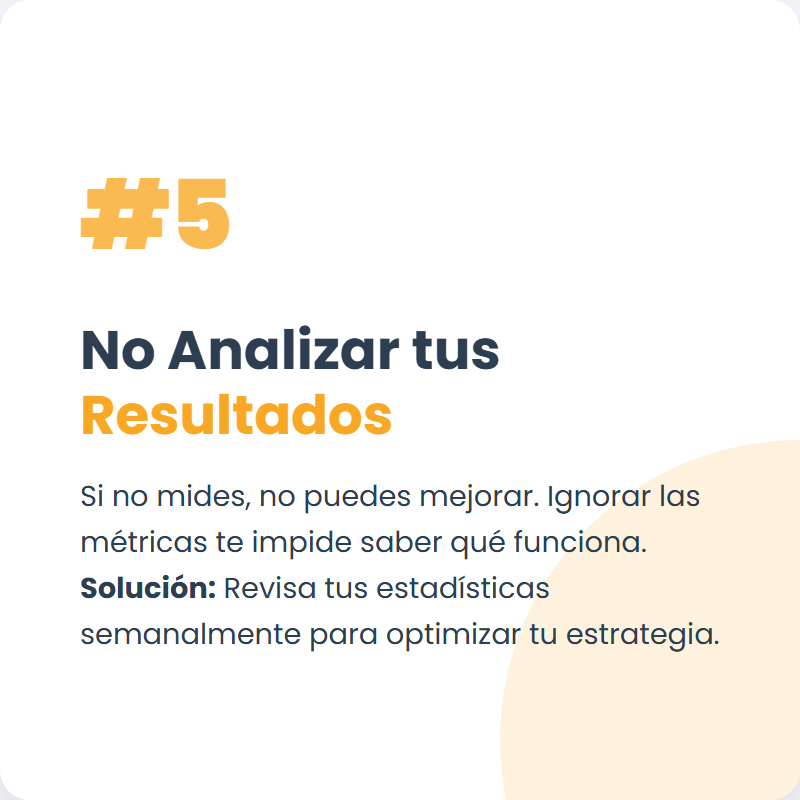 Error 5: No Analizar tus Resultados